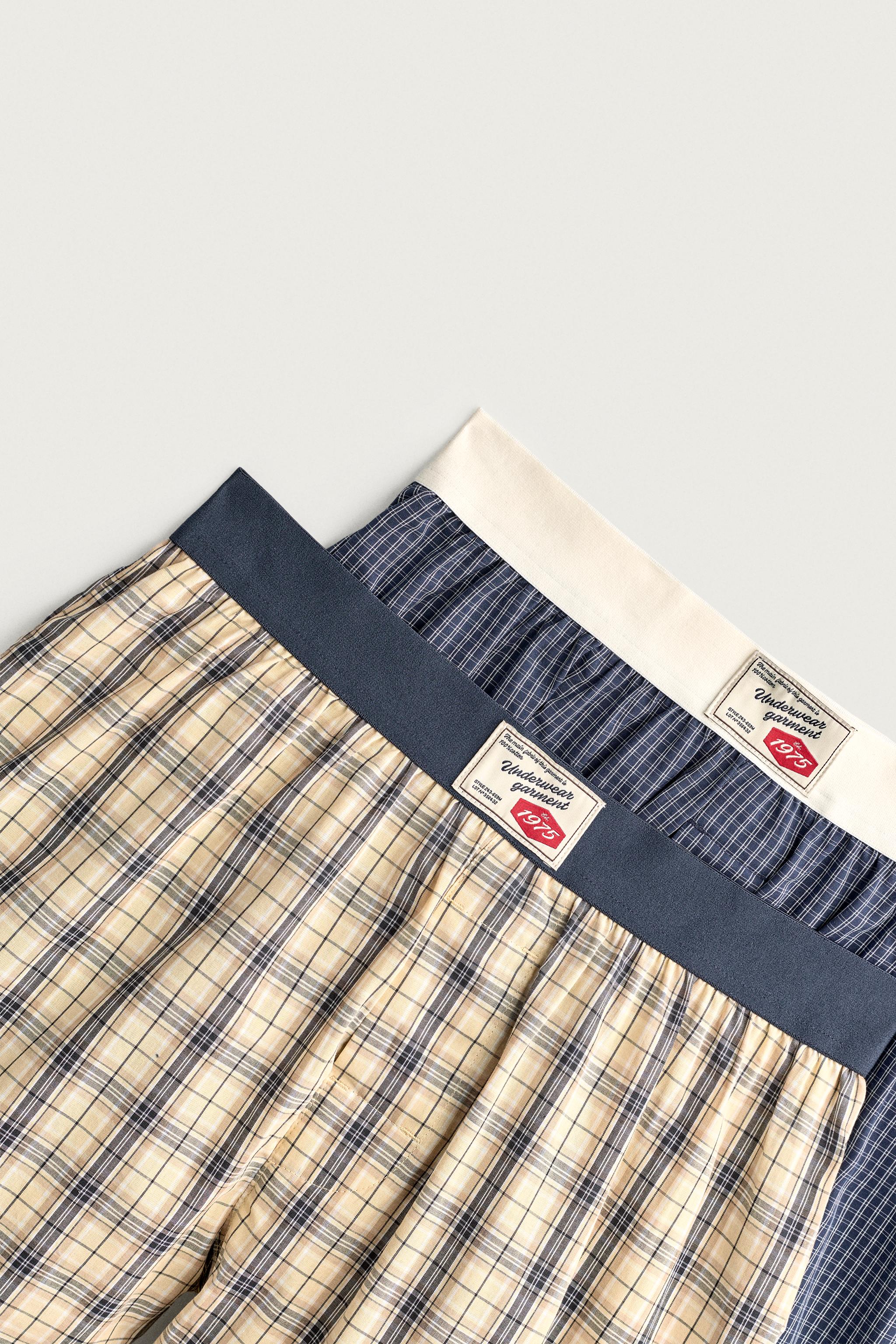 PACK DE 2 BOXERS EN POPELINE COMBINÉE